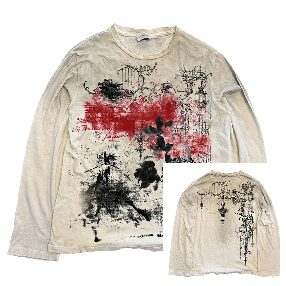 Vintage Oversized Long Sleeve Tee — back view
