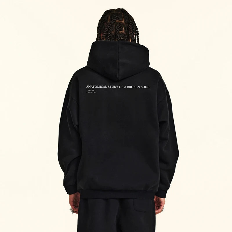 Butterfly Skeleton Graphic Hoodie — back view