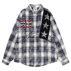 Shirts Vintage Plaid Oversized Shirt — front view