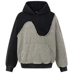 Vintage Patchwork Loose Hoodie — styling shot
