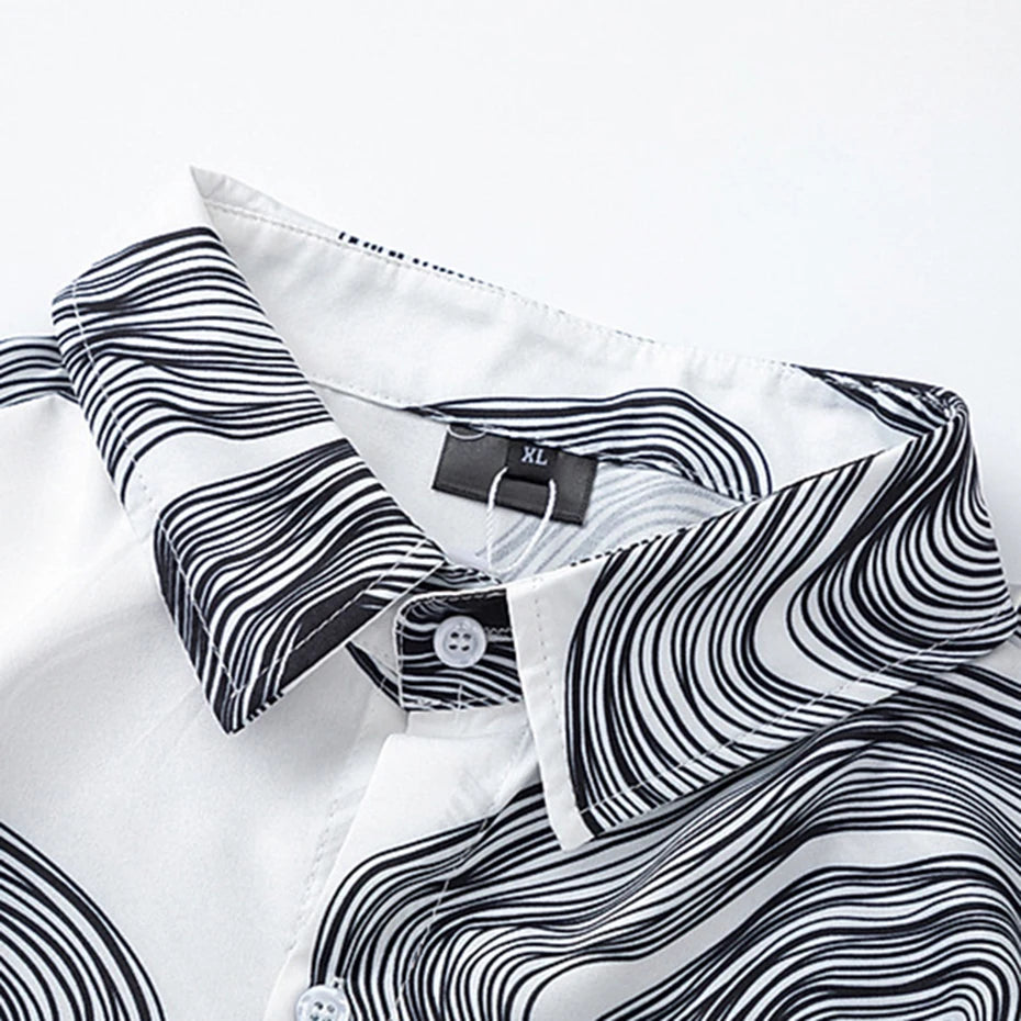 Print Graphic Loose Shirt — back view