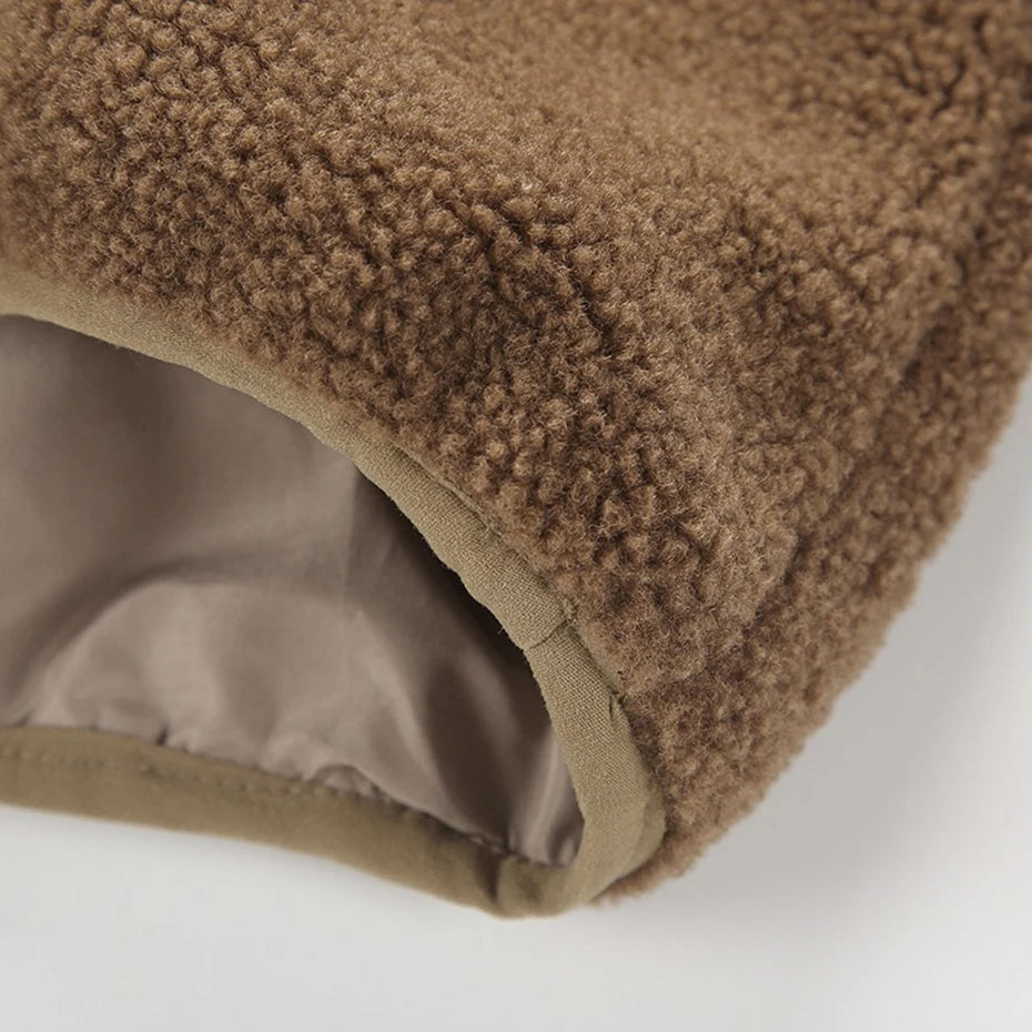 Vintage Wool Loose Jacket — fabric close-up