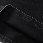 Retro Black Washed Loose T-Shirt — fabric close-up