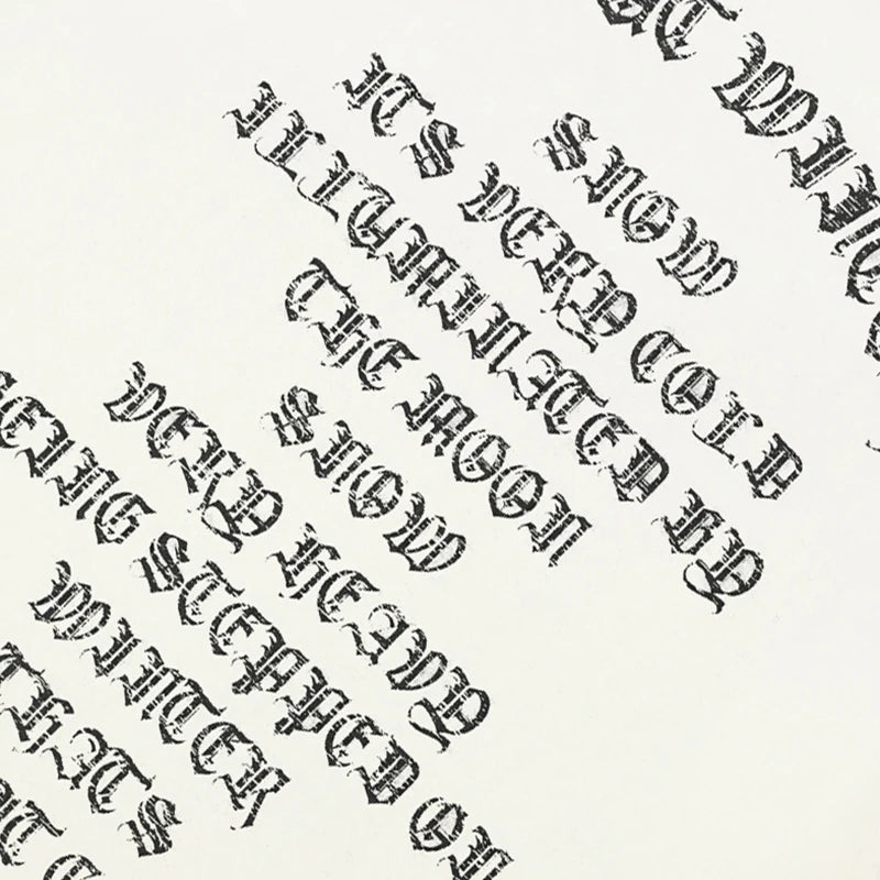 Goth Beige Graphic T-Shirt — detail shot