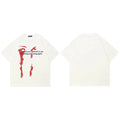 White Eye Graphic T-Shirt — fabric close-up