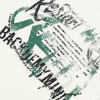 Aesthetic White Graphic T-Shirt — back view