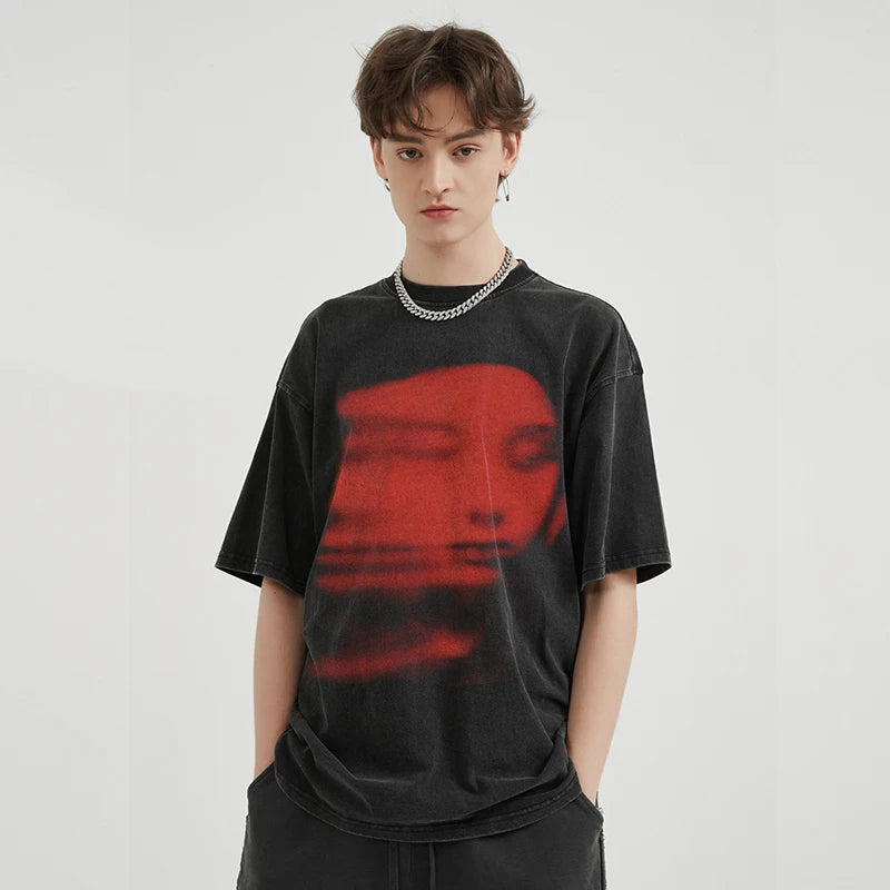 Vintage Black Face Washed T-Shirt — back view