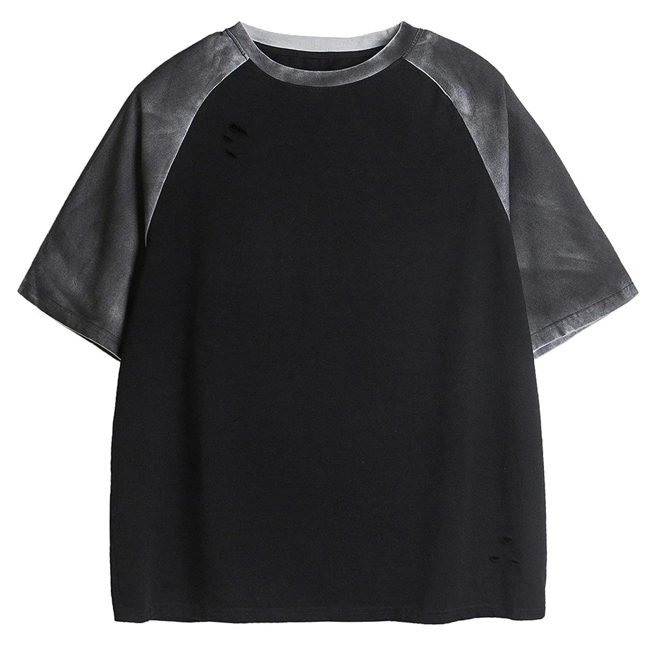 Y2K Vintage Ripped Oversized T-Shirt — back view