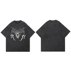 Black Devil Faded T-Shirt — fit shot