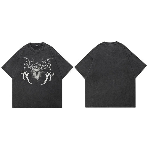 Black Devil Faded T-Shirt — fit shot