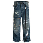 Vintage Ripped Denim Baggy Jeans — styling shot