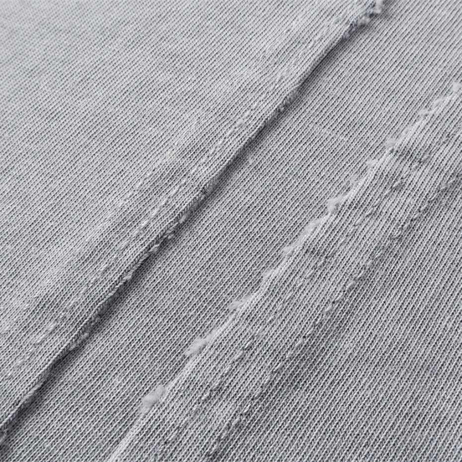 Y2K Vintage Patchwork Oversized T-Shirt — fabric close-up
