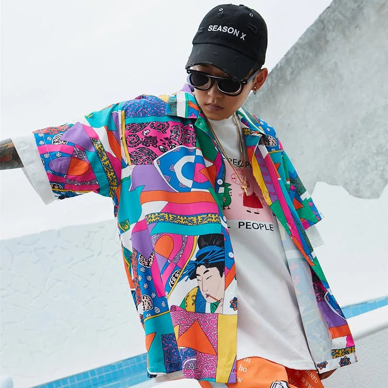 Anime Loose Shirt — fit shot