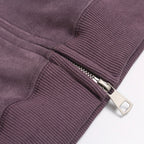 Vintage Striped Letter Print Suede Loose Jacket — fabric close-up