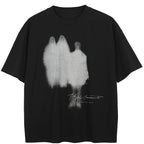 Vintage Shadow Print Oversized T-Shirt — front view