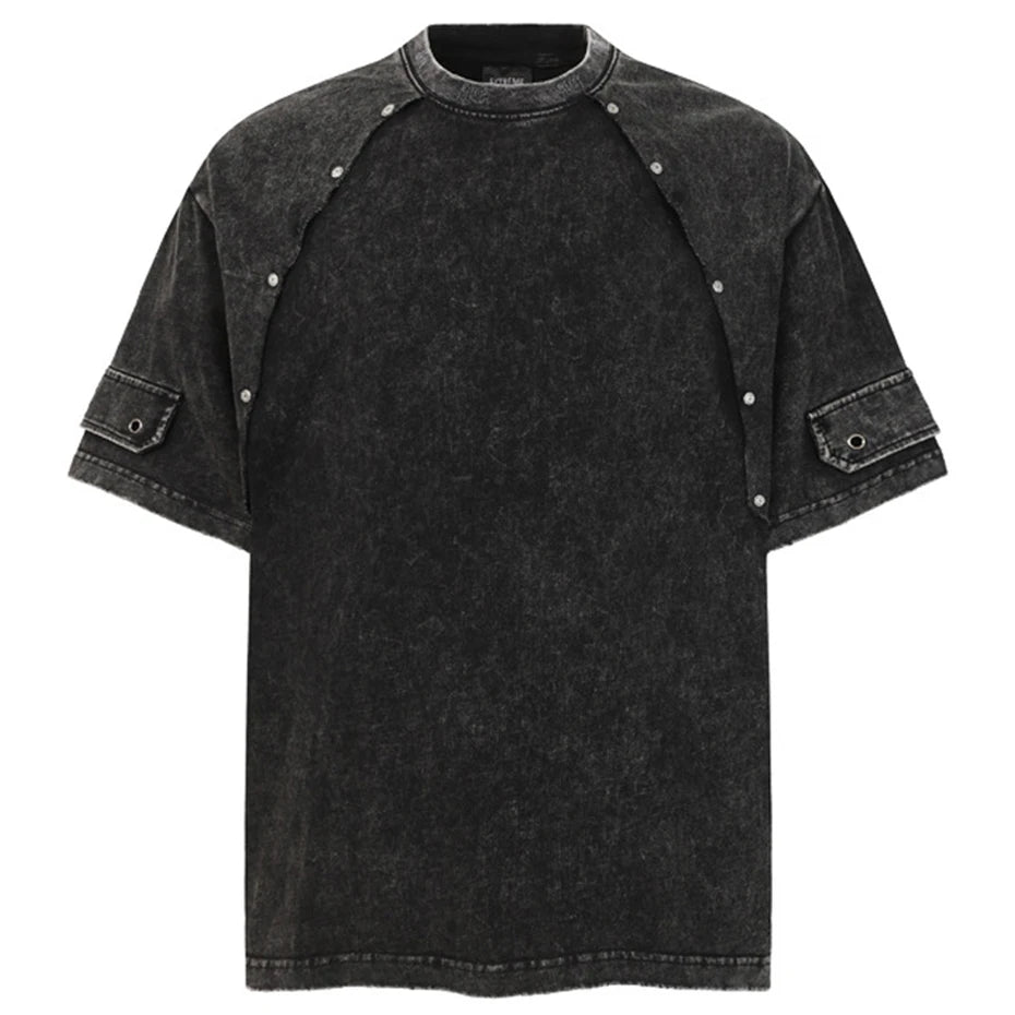 Rivet Vintage Patchwork Oversized T-Shirt — styling shot