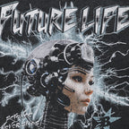 Vintage Black Human Robot Washed T-Shirt — front view