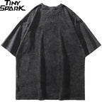 Black Doberman Dog Graphic Loose T-Shirt — back view