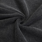 Punk Black Thorny Skull Faded T-Shirt — fabric close-up