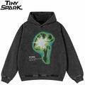 Sweatshirt Black Graphic Oversized Hoodie — front view