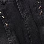 Punk Vintage Patchwork Denim Baggy Jeans — fit shot