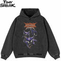 Devil Black Graphic Oversized Hoodie — front view