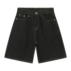 Loose Denim Shorts — styling shot