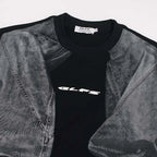 Y2K Black Graphic Oversized T-Shirt — fit shot