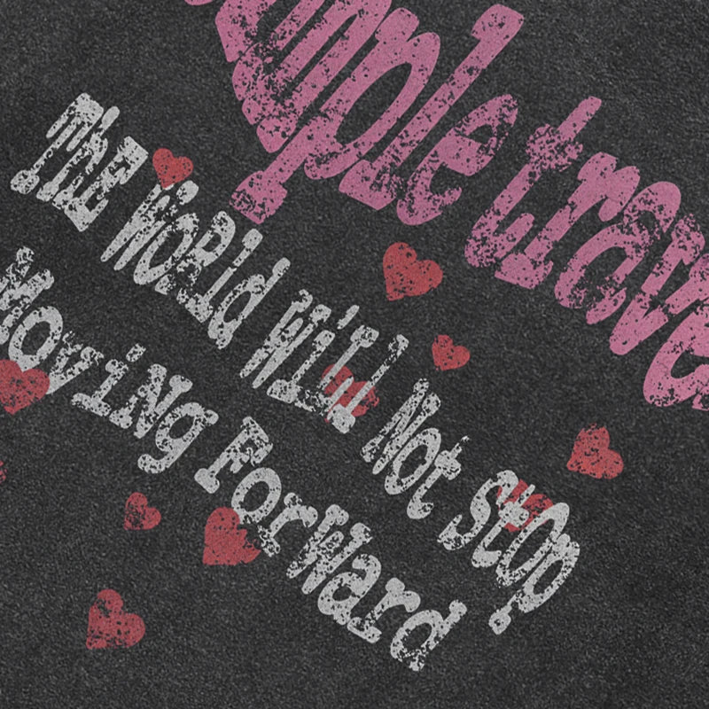 Vintage Black Devil Graphic Oversized T-Shirt — front view