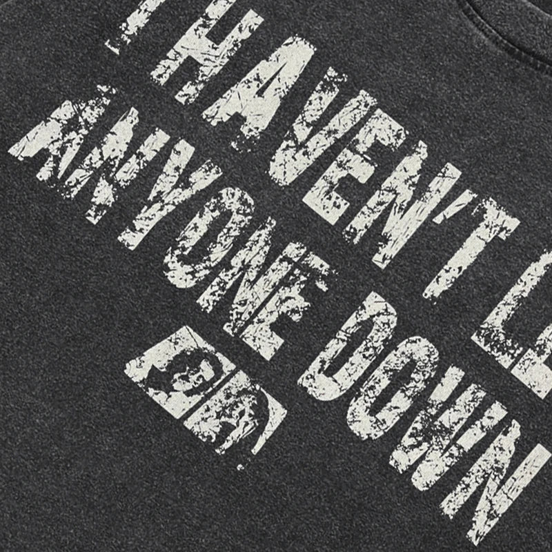 Vintage Black Letter Faded T-Shirt — front view