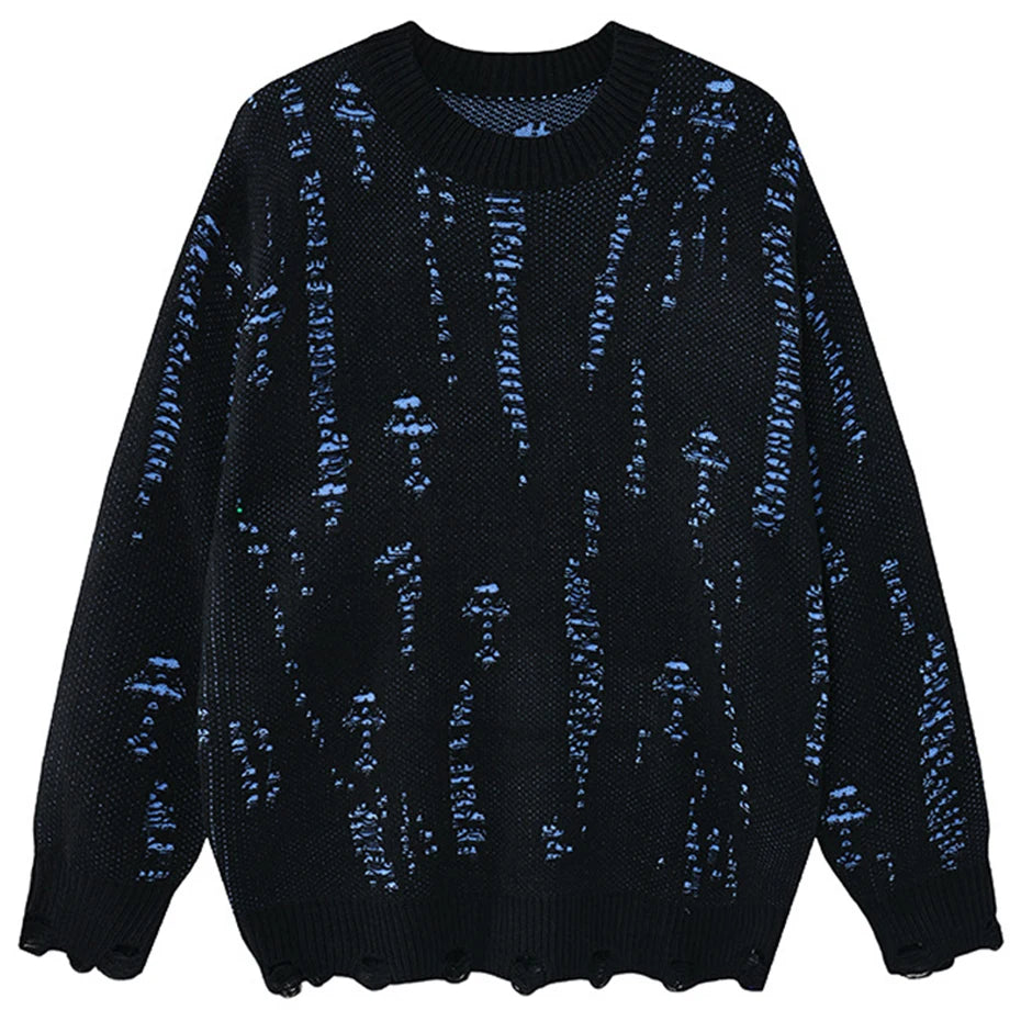 Jumpers Vintage Knit Oversized Sweater — back view