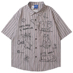 Shirts Vintage Cat Graphic Oversized Shirt — styling shot