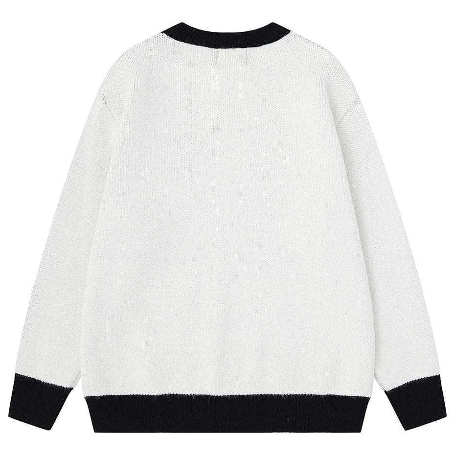 Y2K Vintage Knit Oversized Sweater — detail shot