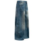 Y2K Blue Denim Baggy Jeans — back view
