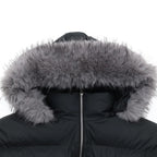 Padded Fur Puffer Jacket — back view