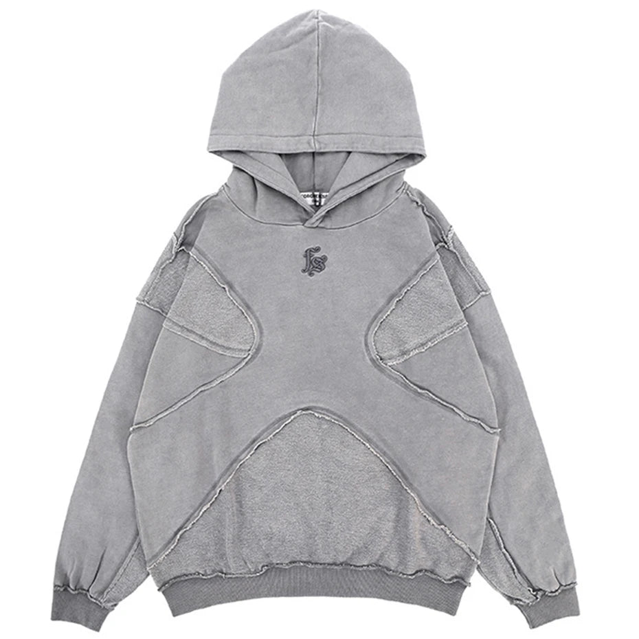 Vintage Patchwork Hoodie — styling shot