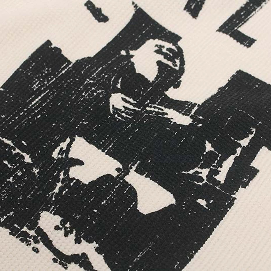 Y2K Loose Oversized Long Sleeve Tee — detail shot