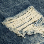 Vintage Ripped Loose Denim Shorts — fit shot