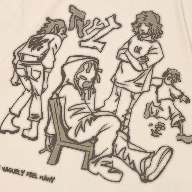 Anime Cartoon Graphic Oversized T-Shirt — styling shot