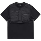 Techwear Car Patchwork Vest — styling shot