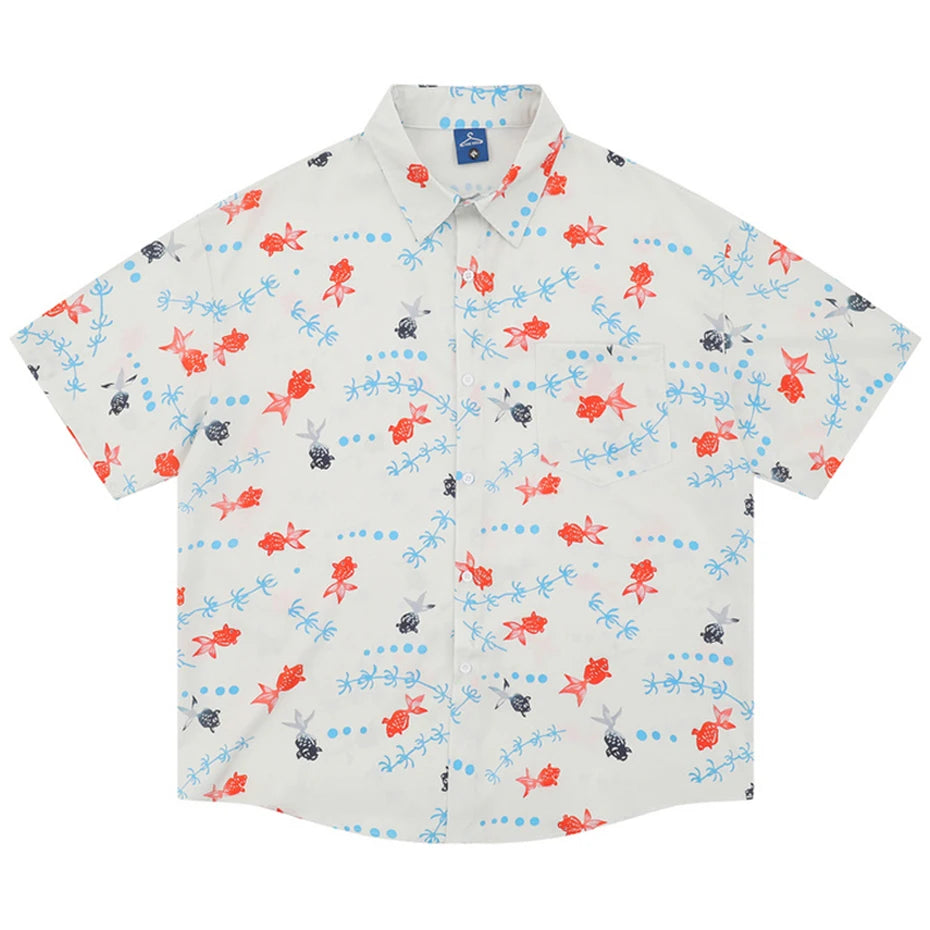 Hawaii Graphic Loose Shirt — styling shot