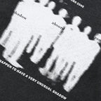 Retro Black Shadow Graphic Oversized T-Shirt — back view
