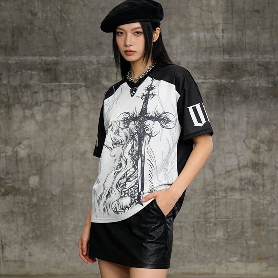Y2K Anime Oversized T-Shirt — back view