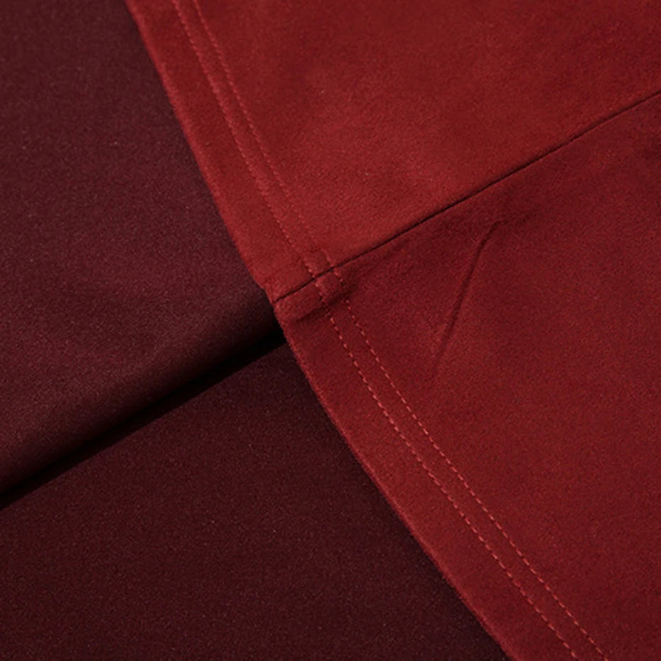 Letter Embroidered Suede Oversized T-Shirt — fabric close-up