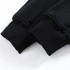 Black Eyes Print Hoodie — fit shot