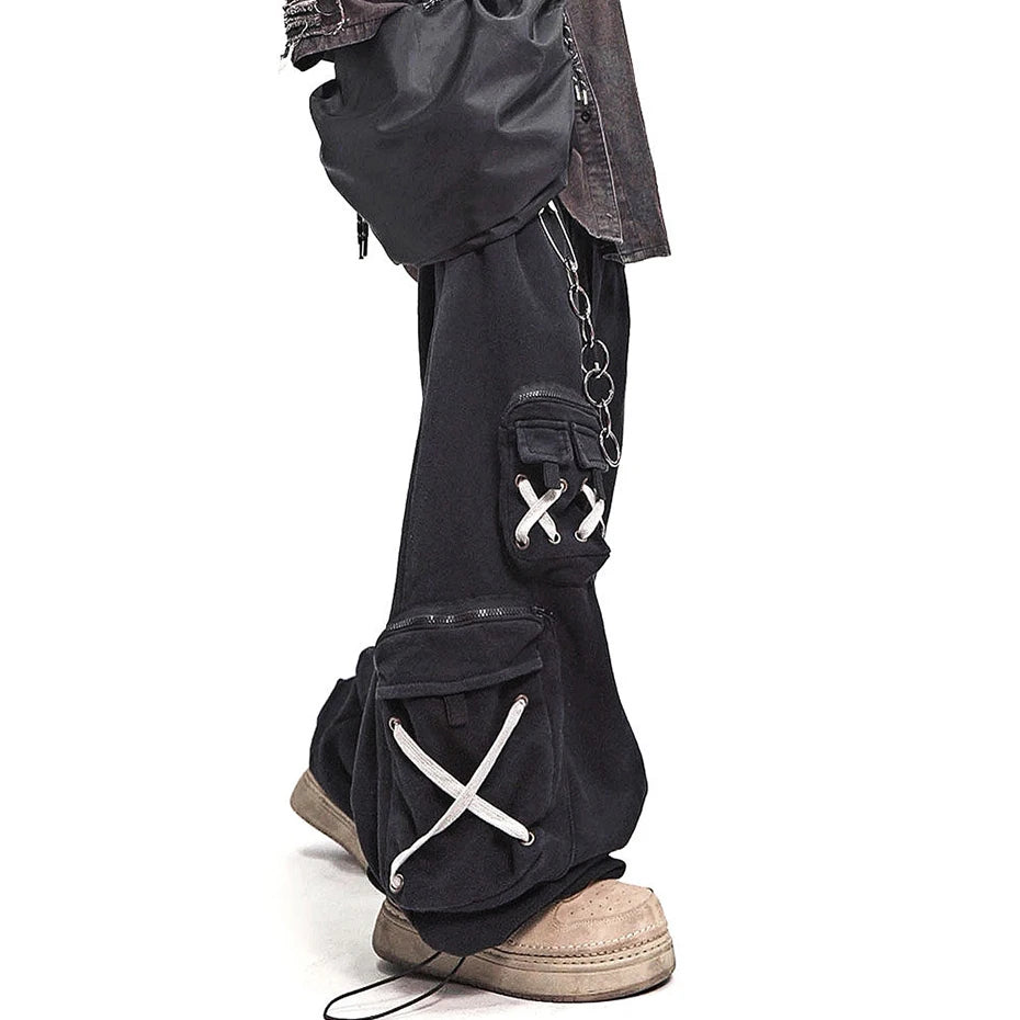 Vintage Loose Cargo Pants — back view