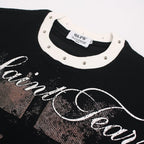 Y2K Cross Graphic Loose T-Shirt — back view