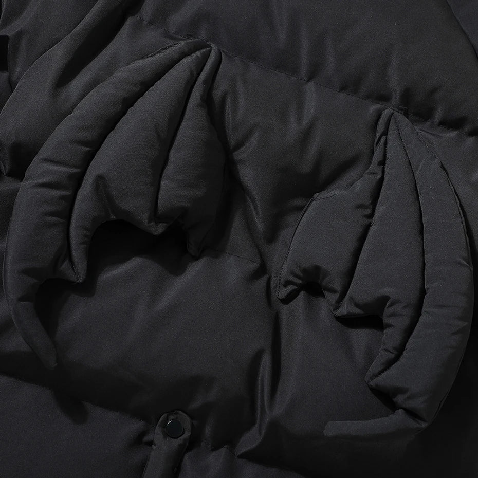 Wings Padded Oversized Puffer Jacket — fit shot