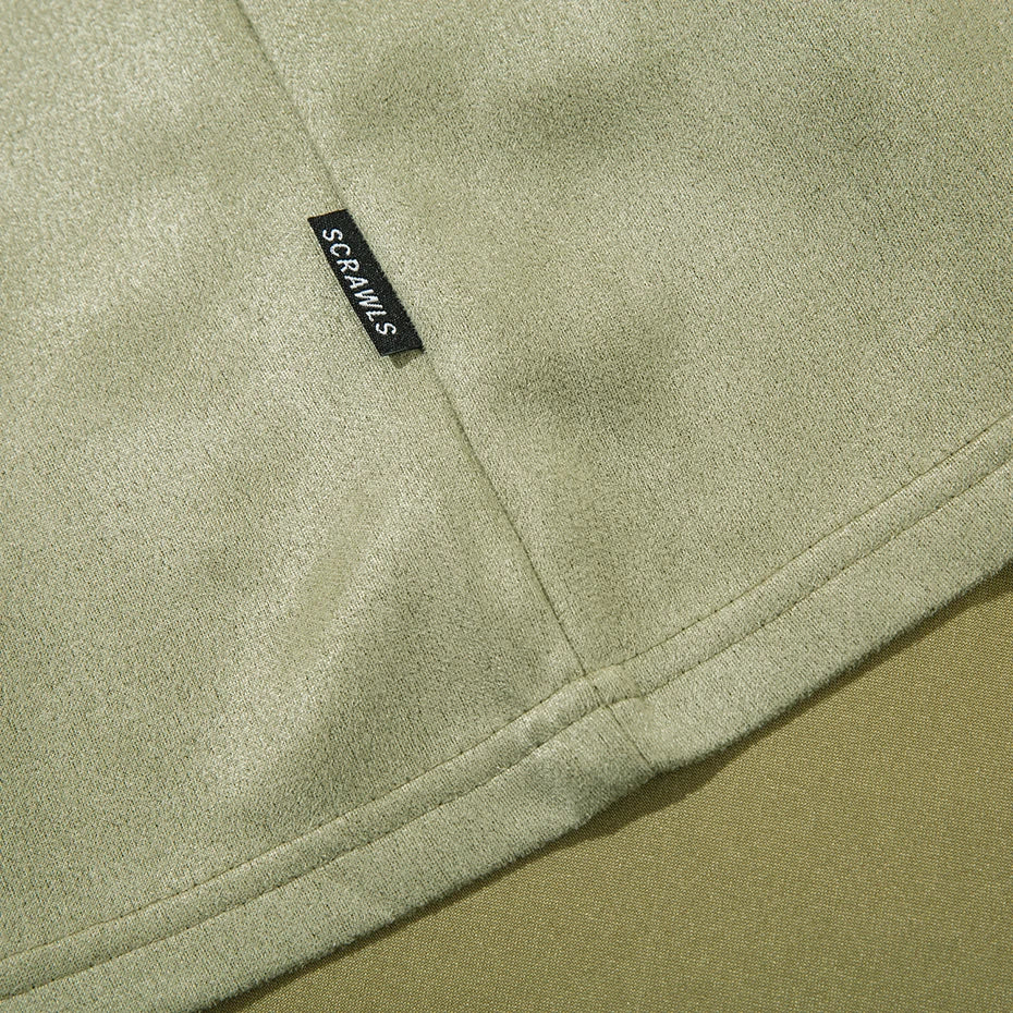Vintage Black Suede Oversized T-Shirt — fabric close-up