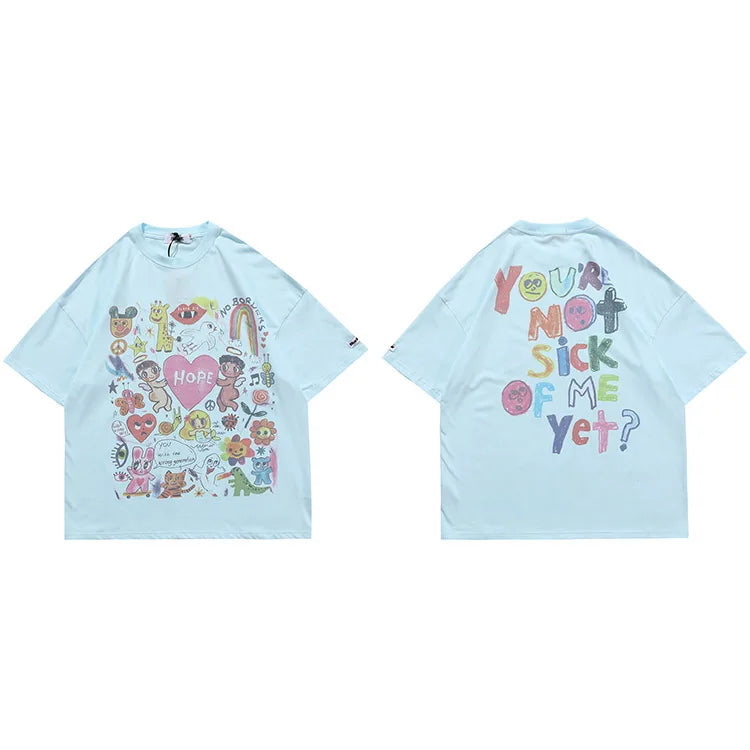 Letter Heart Print T-Shirt — detail shot